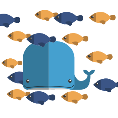 Whale illustration for newborn care